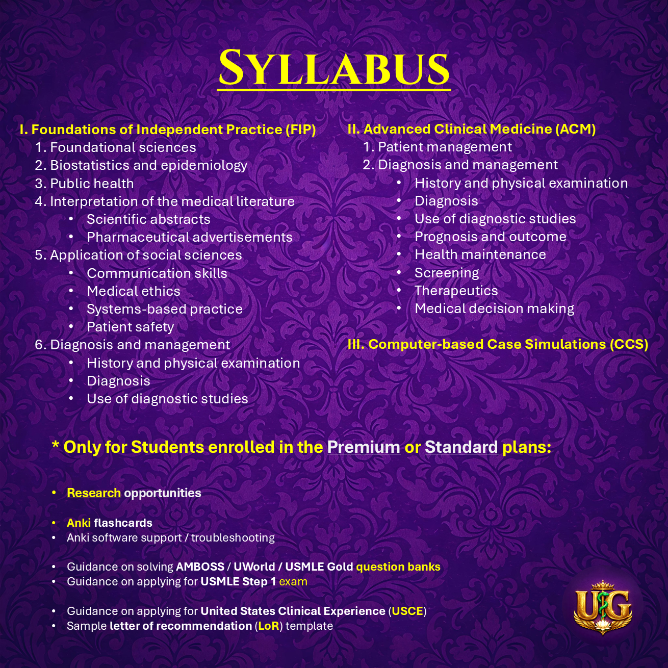 USMLE Step 3: Regular Course (12 months)